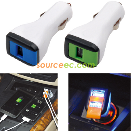 客製化雙插槽車用充電器禮品