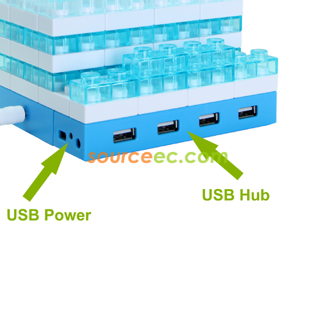 客製化Gattola 5合1發光積木HUB筆座/手機座禮品