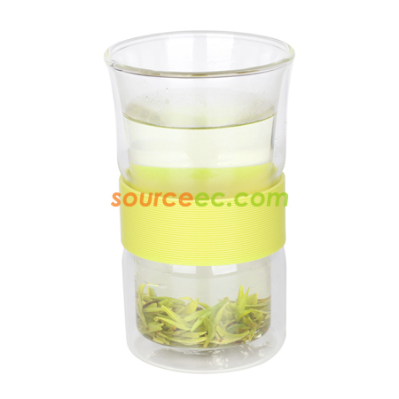 客製化360ML雙層玻璃杯禮品