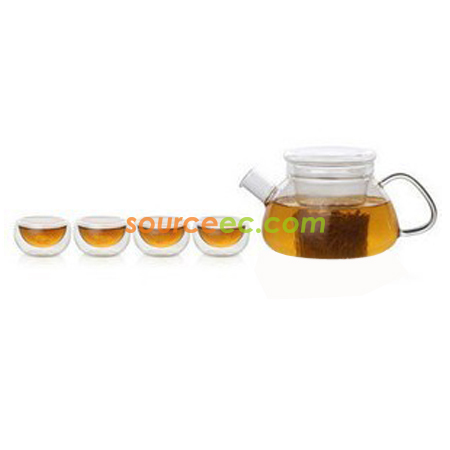 客製化玻璃茶具5件套禮品
