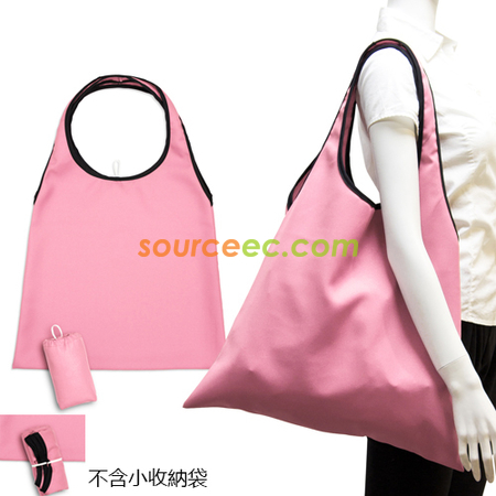 客製化網印折疊購物袋 - 長提把禮品