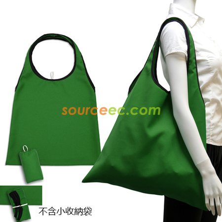客製化網印折疊購物袋 - 長提把禮品