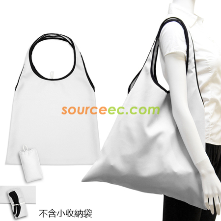 客製化網印折疊購物袋 - 長提把禮品