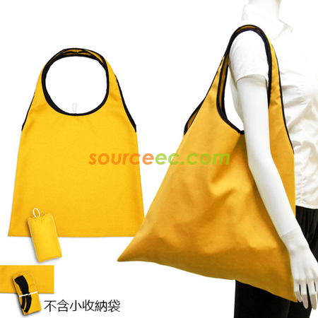 客製化網印折疊購物袋 - 長提把禮品