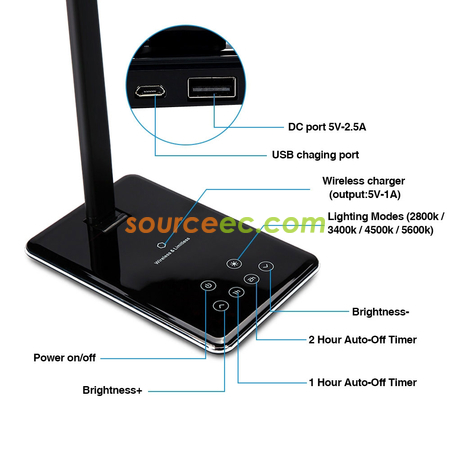 客製化LED無線充電檯燈禮品