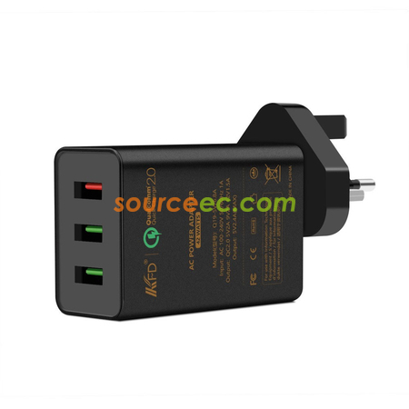 客製化USB充電分享器3PORT快充板禮品