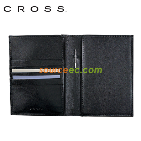 客製化Cross 皮製護照夾附筆禮品