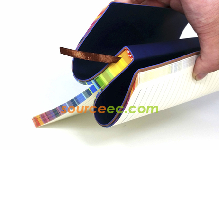 客製化彩虹邊皮製筆記簿禮品