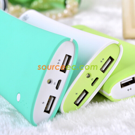客製化雙充帶燈移動電源禮品