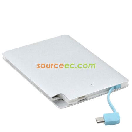 客製化皮紋超薄行動電源禮品