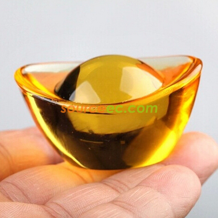 客製化水晶金元寶禮品