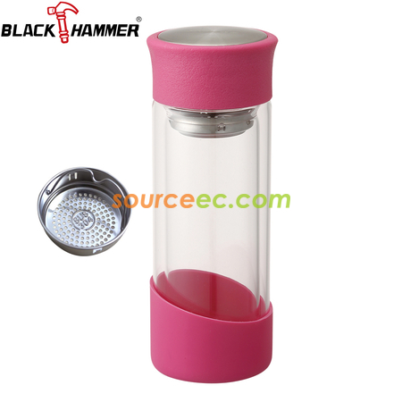 客製化400ML BLACK HAMMER玻璃水瓶禮品