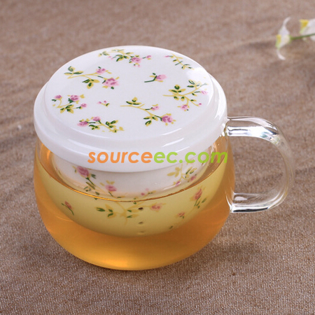 客製化300ML 玻璃泡茶杯禮品