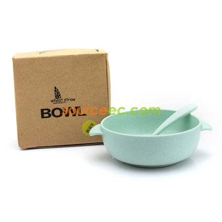客製化帶湯匙麥稈碗禮品
