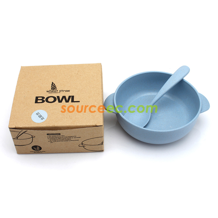 客製化帶湯匙麥稈碗禮品