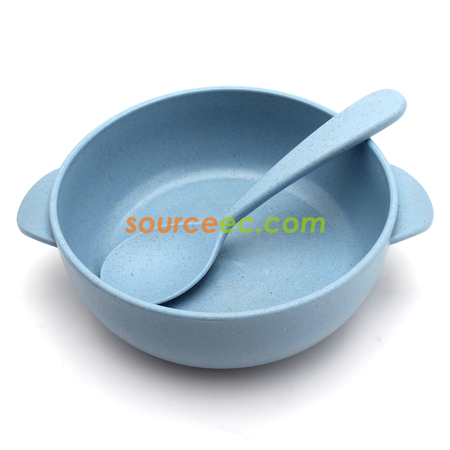 客製化帶湯匙麥稈碗禮品