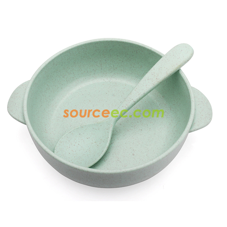 客製化帶湯匙麥稈碗禮品