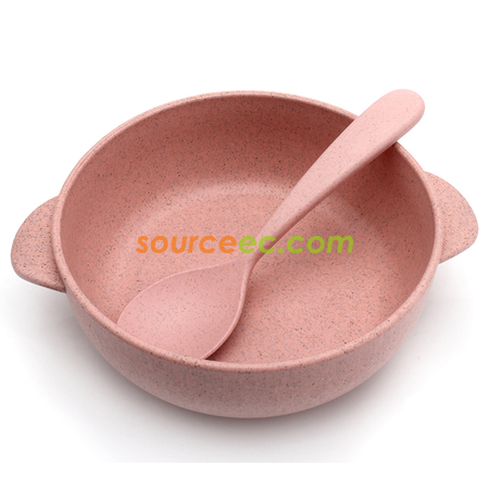客製化帶湯匙麥稈碗禮品
