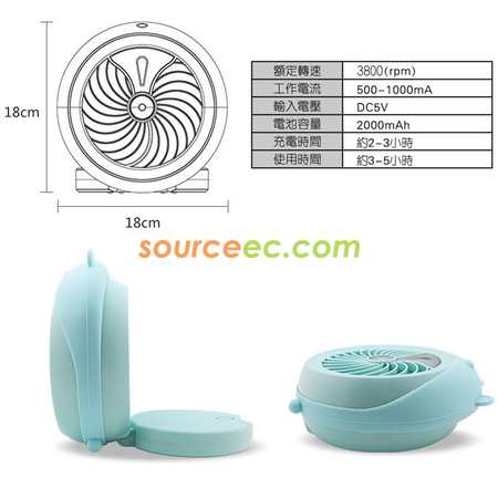 客製化卡通USB充電噴霧風扇禮品