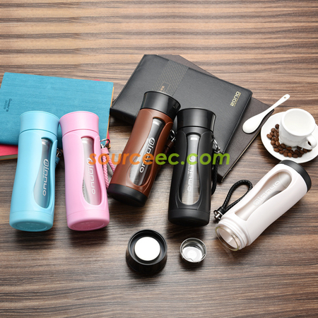 客製化350ML 耐摔玻璃杯禮品