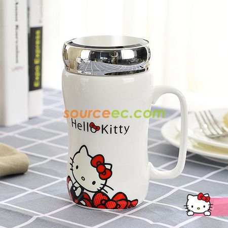 客製化400ML鏡子蓋陶瓷杯禮品