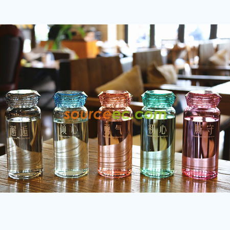 客製化370ML 漸變色鑽石玻璃杯禮品