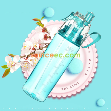 客製化600ML運動噴水水壺禮品