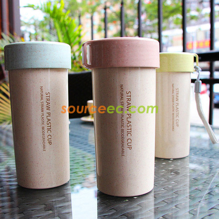 客製化300ML小麥秸稈汽車杯禮品