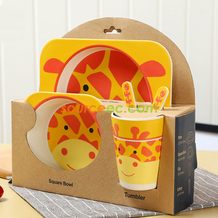 客製化兒童竹纖維餐具套裝禮品