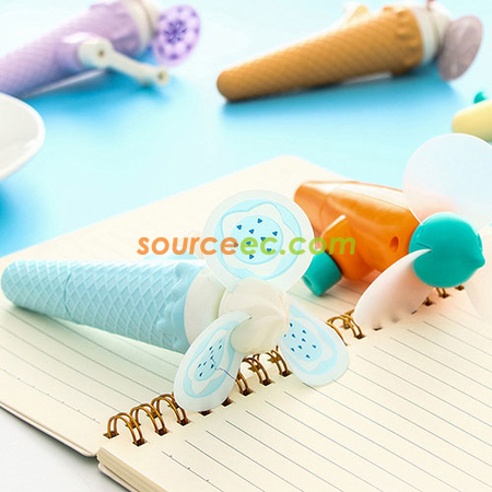 客製化趣味手搖風扇筆禮品