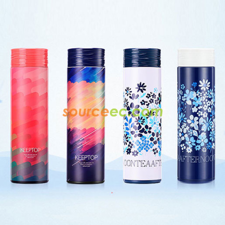 客製化500ML 水紋蓋直身不鏽鋼保溫杯禮品