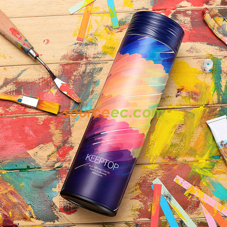 客製化500ML 水紋蓋直身不鏽鋼保溫杯禮品