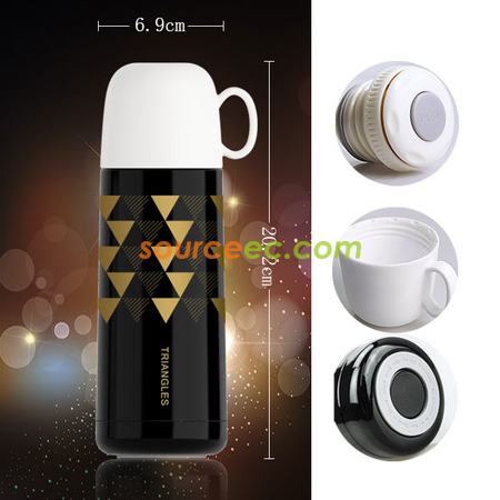 客製化350ML 三角不鏽鋼客製化保溫杯禮品