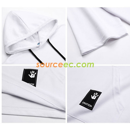 客製化七分袖帶帽T-shirt禮品