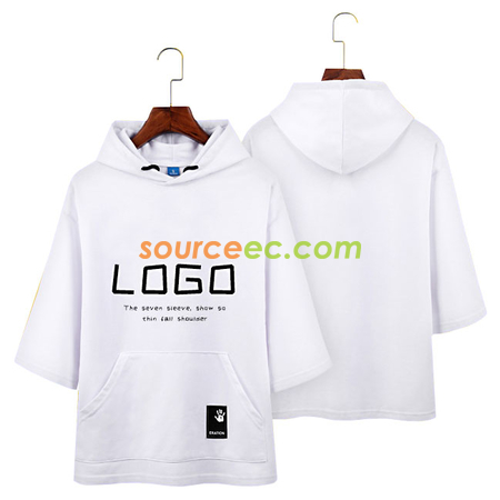 客製化七分袖帶帽T-shirt禮品