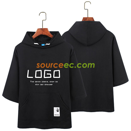 客製化七分袖帶帽T-shirt禮品