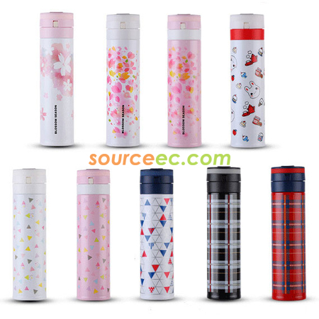 客製化450ML 鎖扣彈跳直身客製化保溫瓶禮品