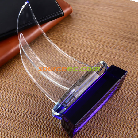 客製化帆船水晶獎座禮品