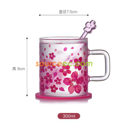 客製化櫻花玻璃杯禮品