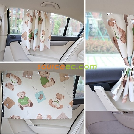 客製化卡通吸盤汽車遮陽簾禮品
