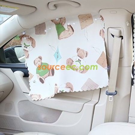 客製化卡通吸盤汽車遮陽簾禮品