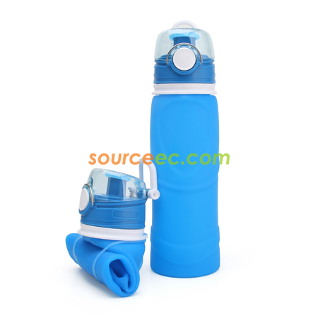 客製化大容量矽膠折疊水樽1000ML