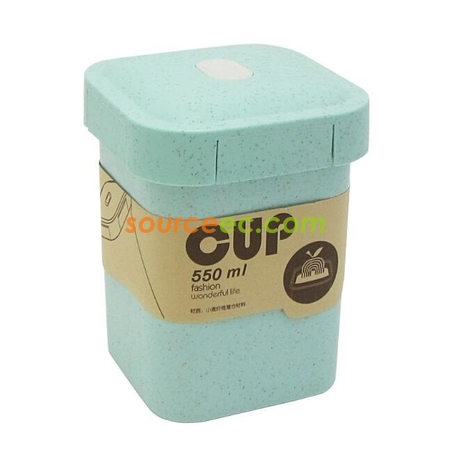 客製化550ML 小麥秸稈纖維咖啡杯禮品