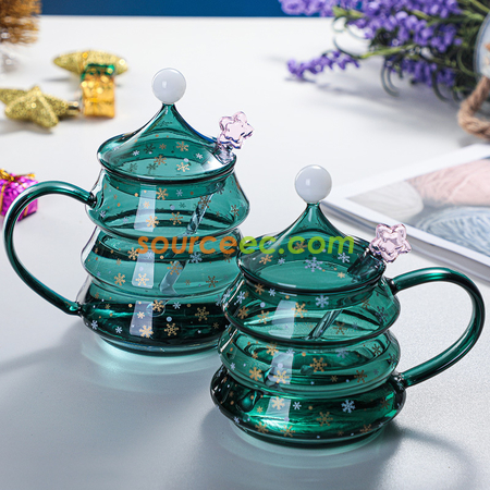 客製化聖誕樹玻璃杯禮品