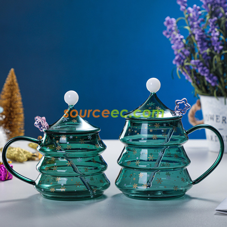 客製化聖誕樹玻璃杯禮品