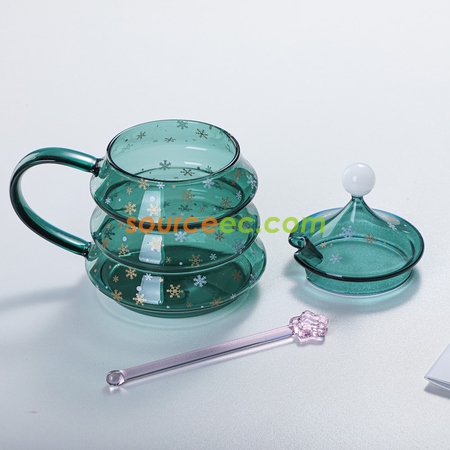 客製化聖誕樹玻璃杯禮品