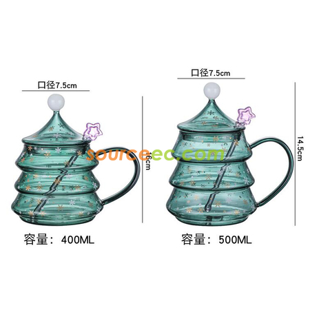 客製化聖誕樹玻璃杯禮品