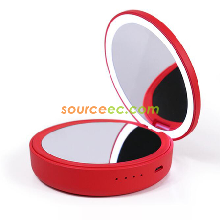 客製化鏡子移動電源-圓形禮品