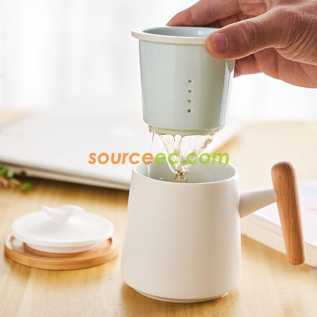 客製化客製化葉子杯蓋馬克杯禮品