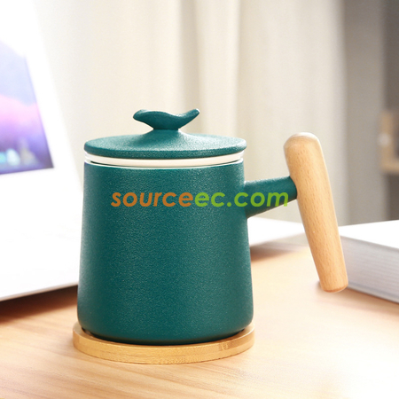 客製化客製化葉子杯蓋馬克杯禮品